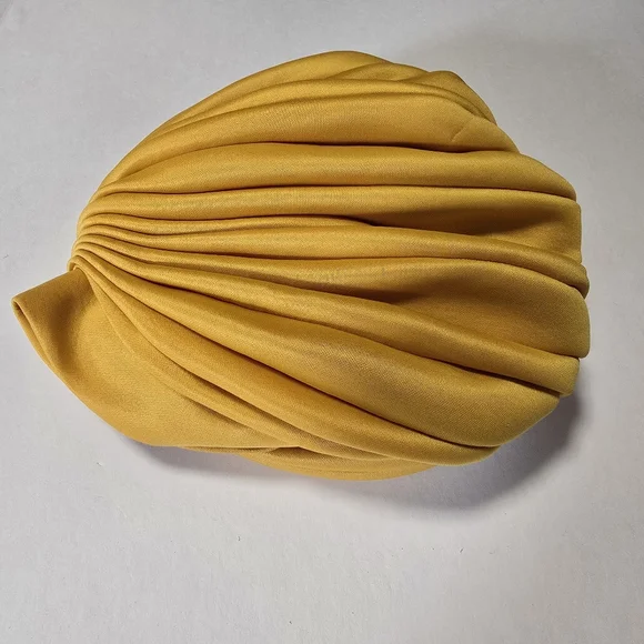 Handmade Pre-styled African Head Wrap, Yellow